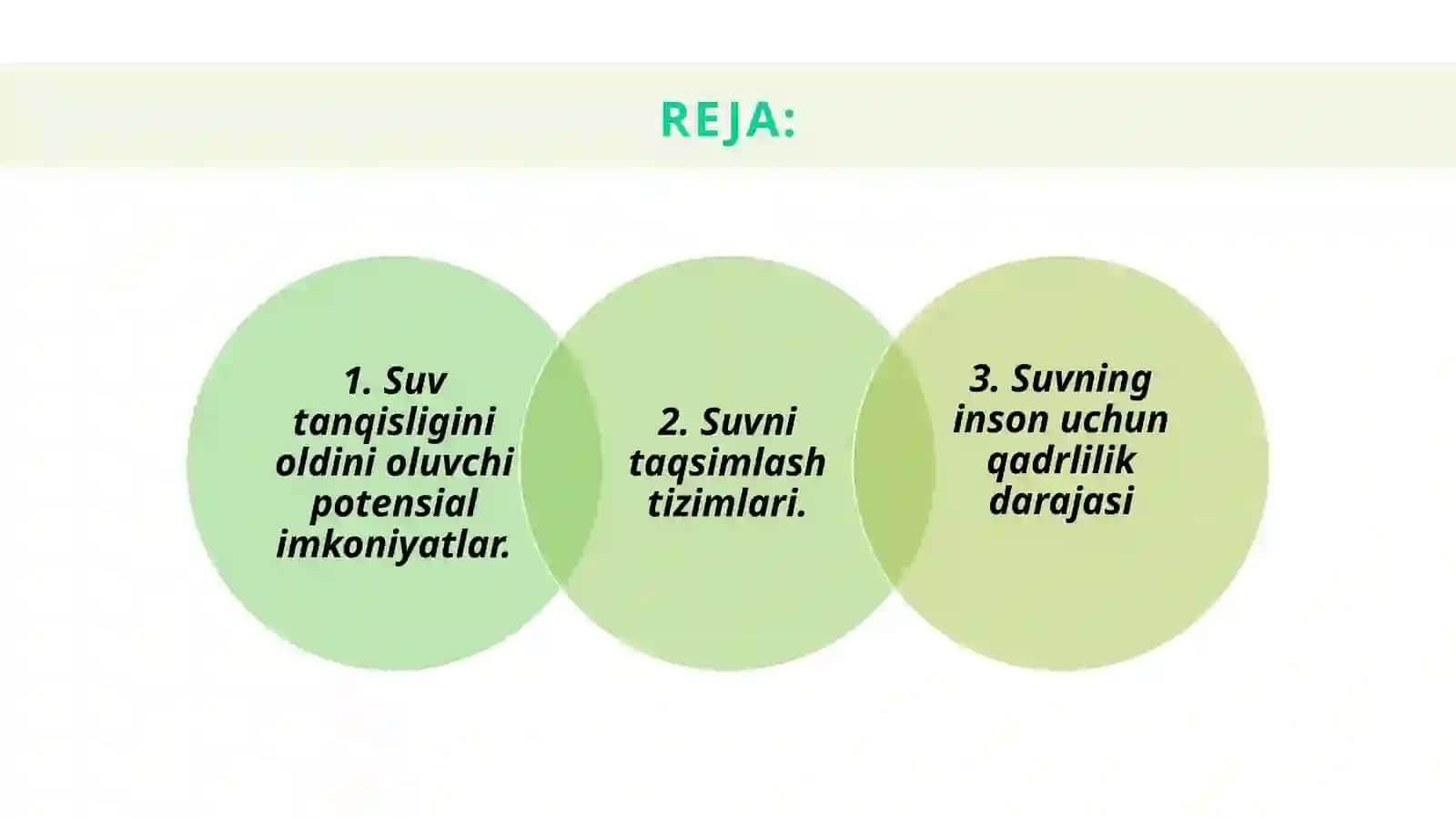 Suvni taqsimlash tizimlari 2