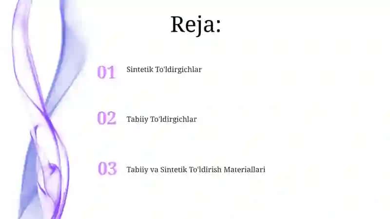 Tabiiy va Sintetik To'ldirish Materiallari 2