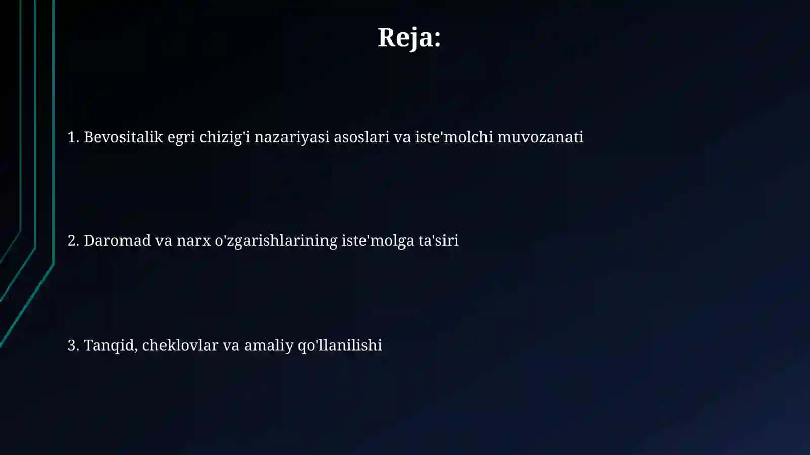 ISTIMOLCHILAR TANLOVI NAZARIYASI 2