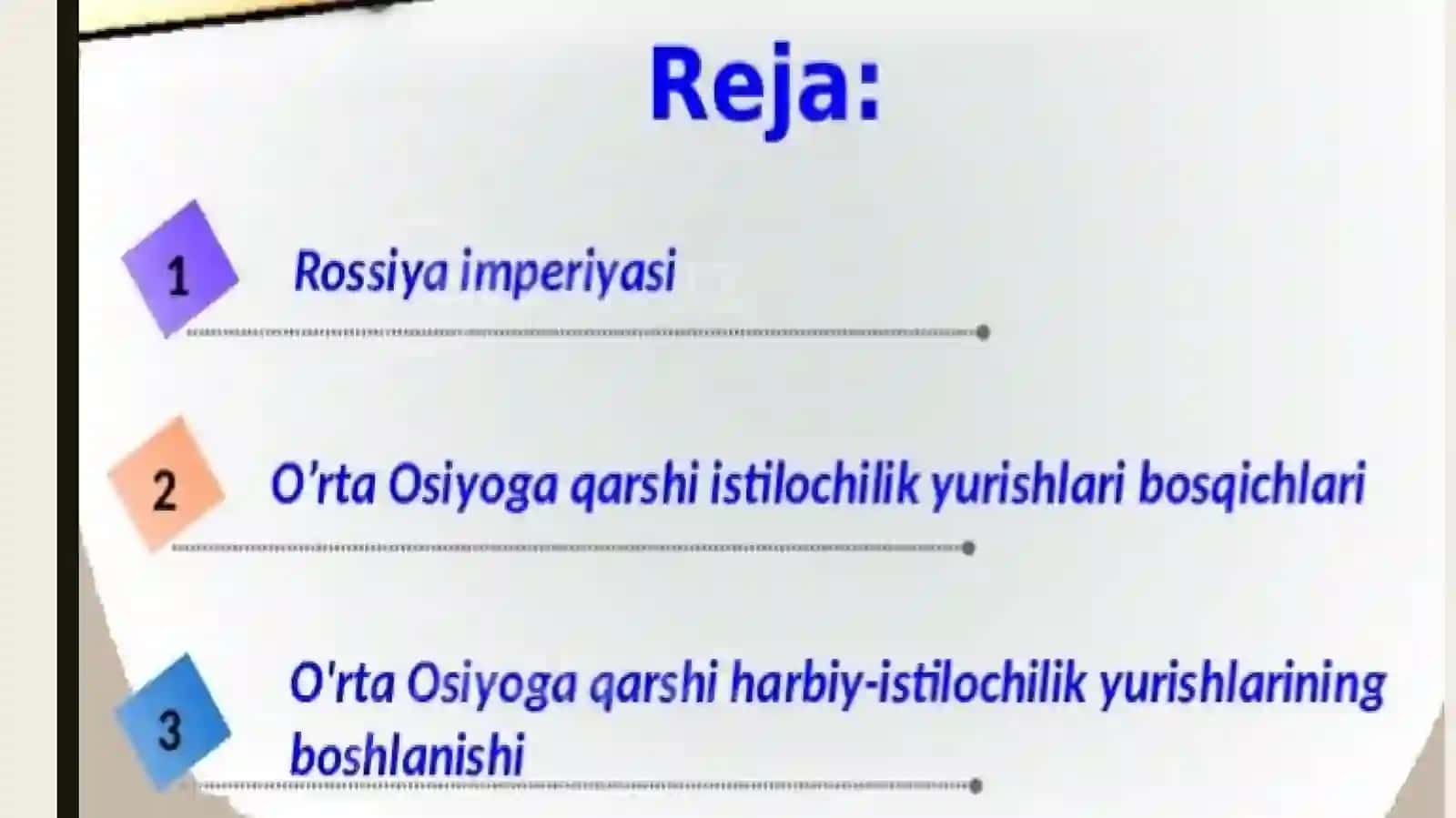 Rossiya imperiyasi tomonidan o’rta Osiyoni bosib olinishi 2