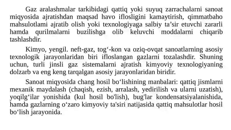 Gazlarni Tozalash 2