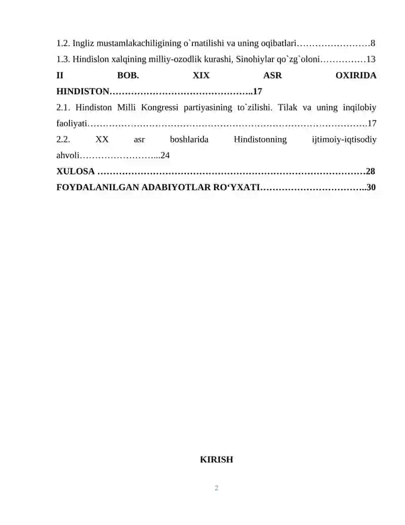 Hindistonda Angliya hukmronligining o’rnatilishi 2