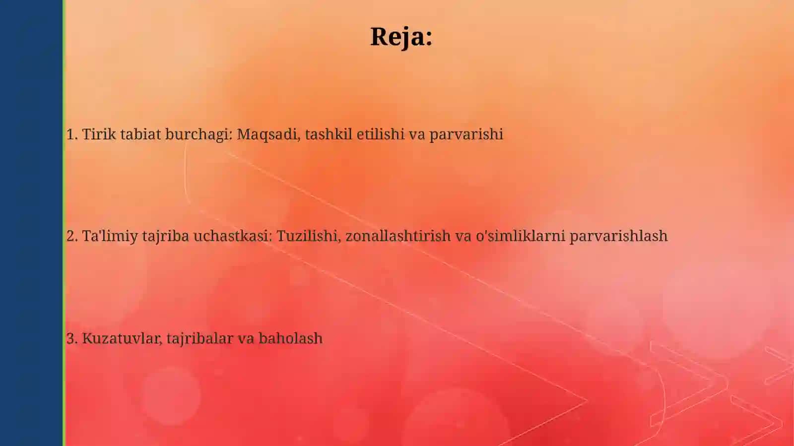 Tabiat burchagi va o'quv tajriba uchastkasi 2