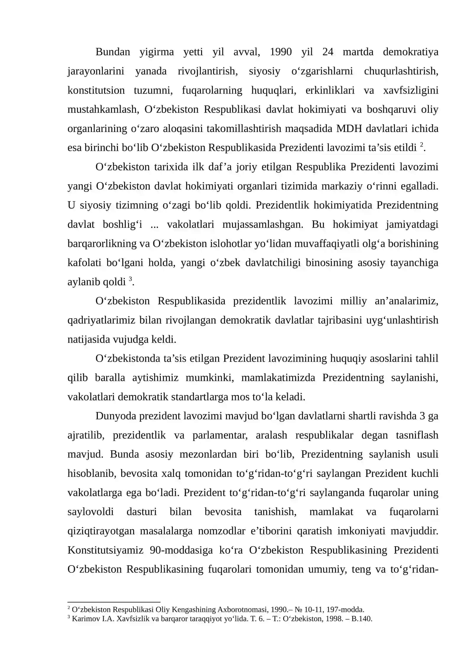 PREZIDENTLIK INSTITUTINING TASHKIL ETILISHI 2