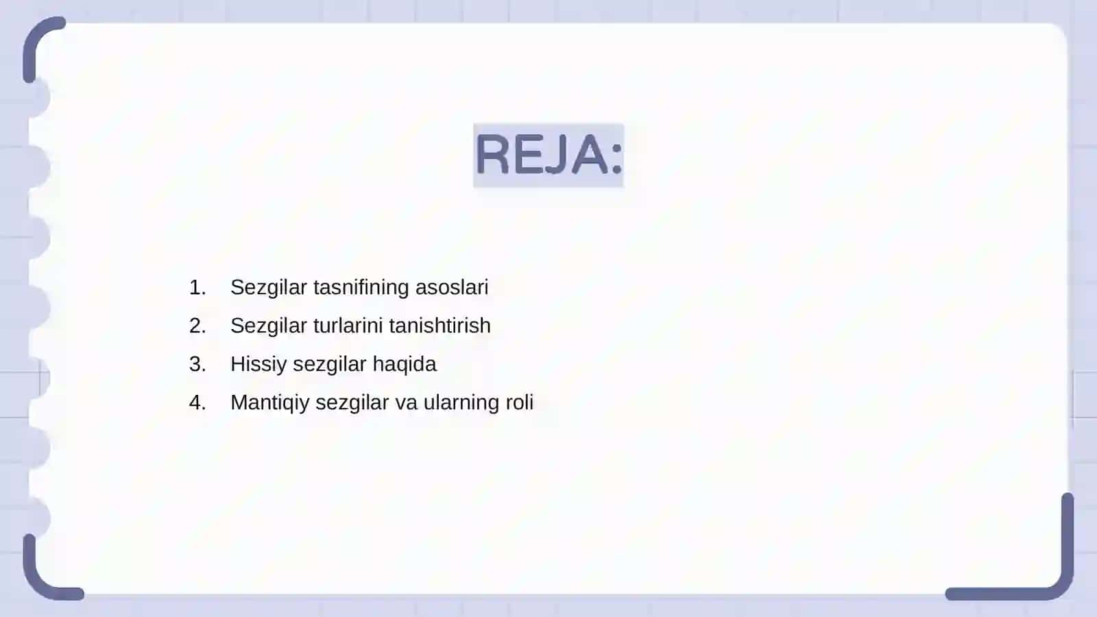 Sezgilar tasnifi 2