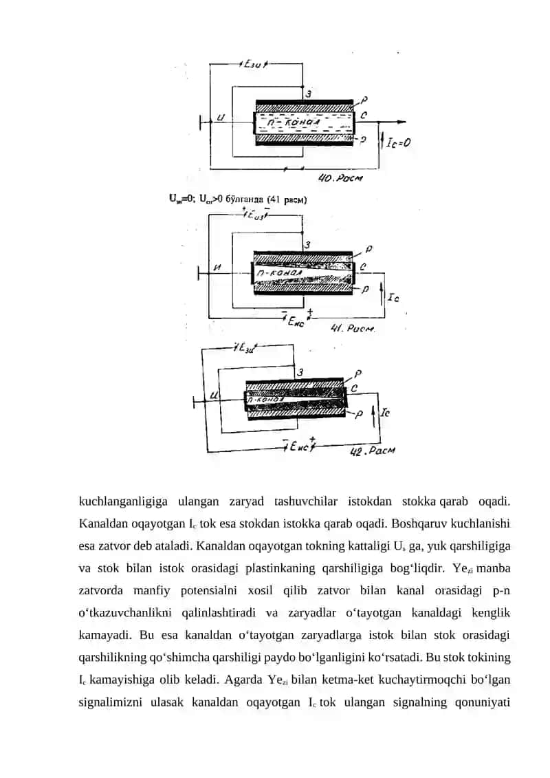 Maydon tranzistorlarining asosiy tavsiflari va amaliy ahamiyati 2