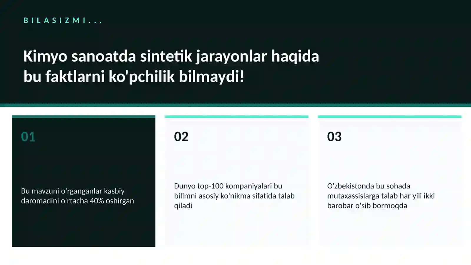 KIMYO SANOATDA SINTETIK JARAYONLAR 2