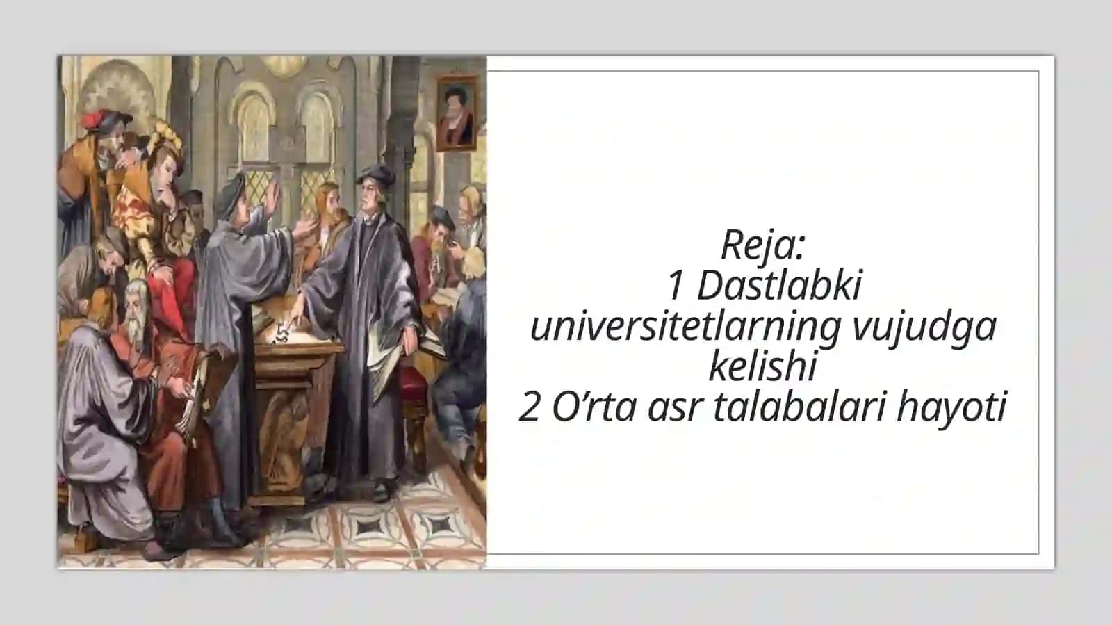 Dastlabki universitetlarning vujudga kelishi 2