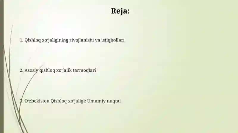 O'zbekiston dehqonchiligi va uning tarmoqlari 2