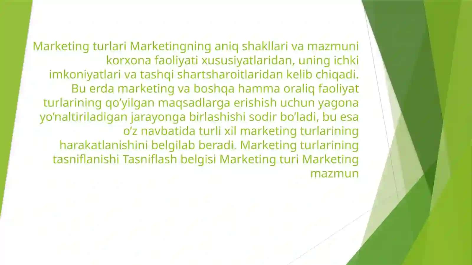 Marketing turlari 2