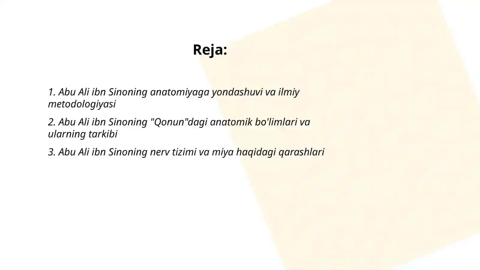 Abu Ali ibn Sinoning anatomiya haqidagi qarashlari 2