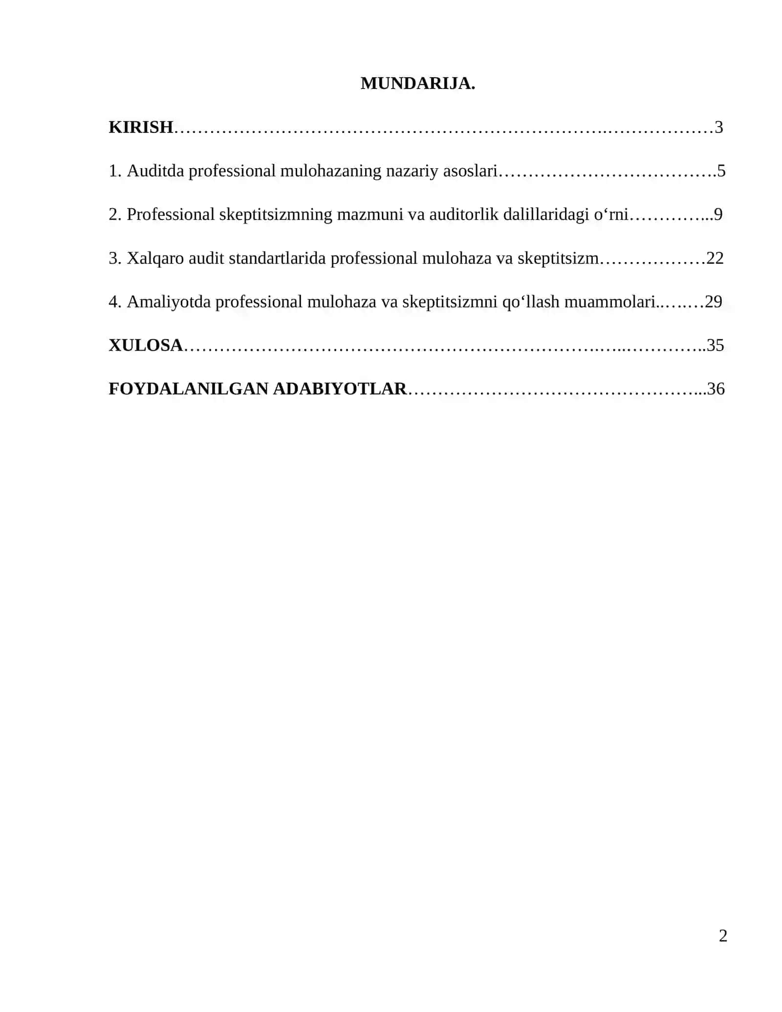 Auditda professional mulohaza va skeptitsizm 2