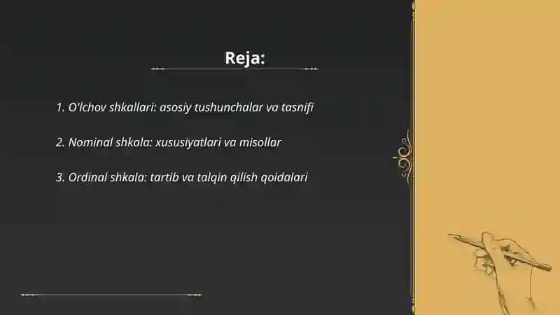 O'lchov shkallalari:nazariya va ishlatilishi 2