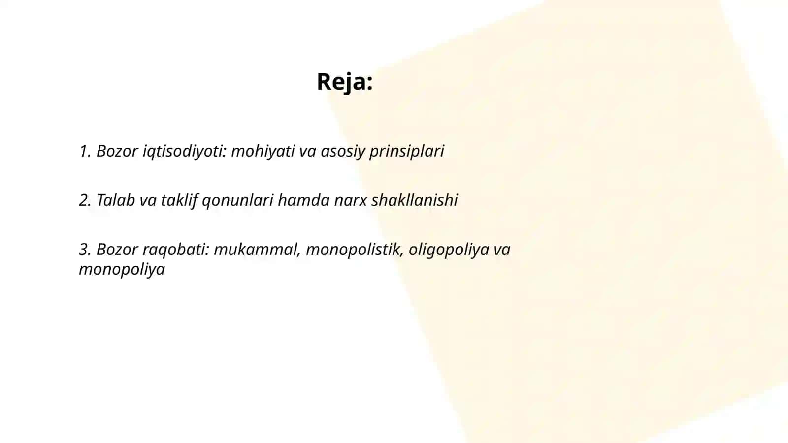 Bozor iqtisodiyoti va uning konyukturasi 2