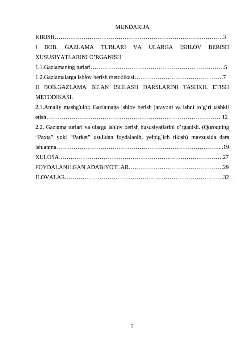 Texnik ijodkorlik va konstruksiyalash fanidan 2