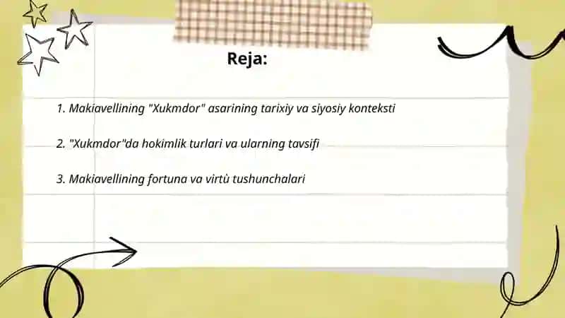 Makiavellining "xukmdor" asari 2