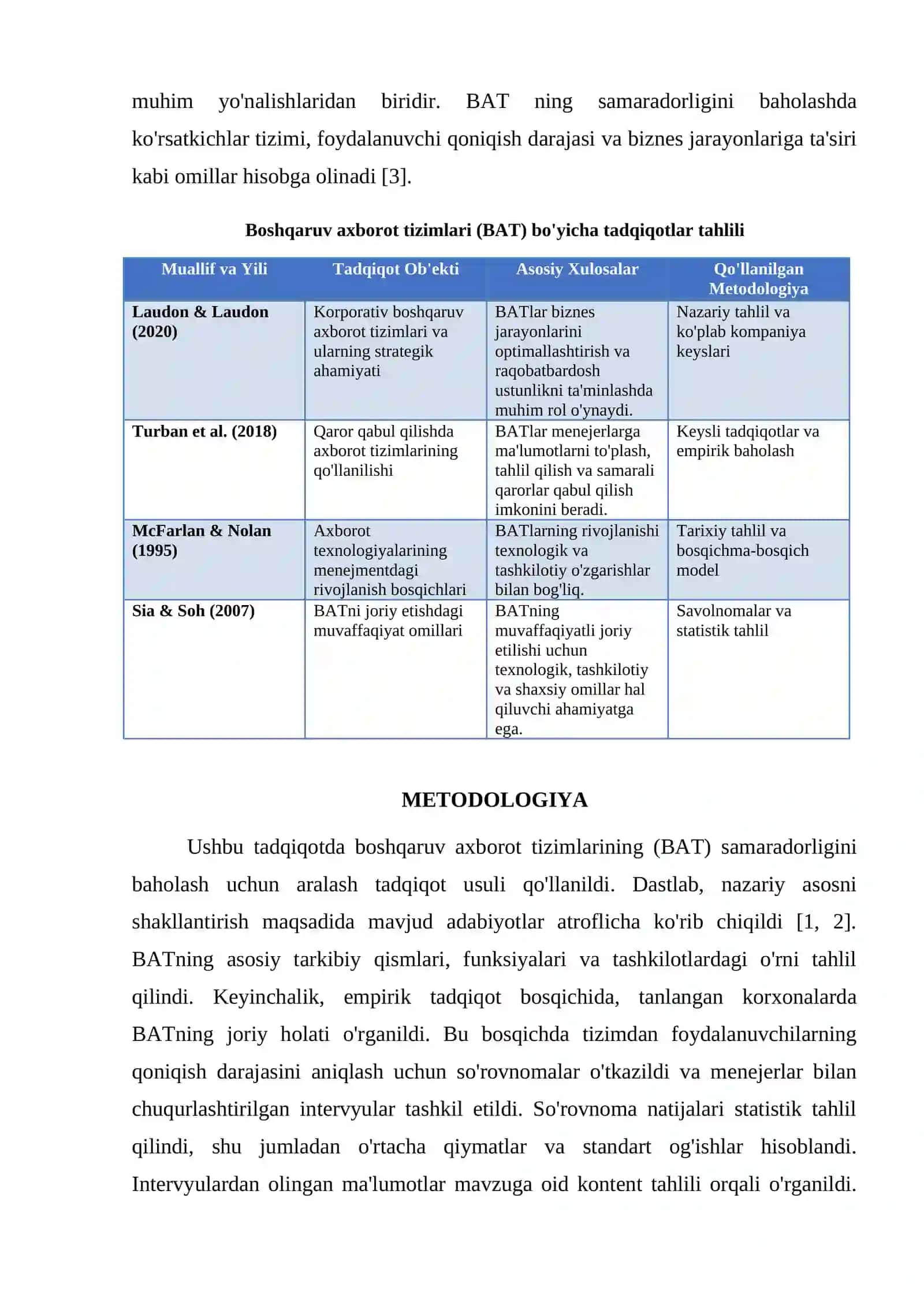 BOSHQARUV AXBOROT TIZIMLARI (MIS) 2