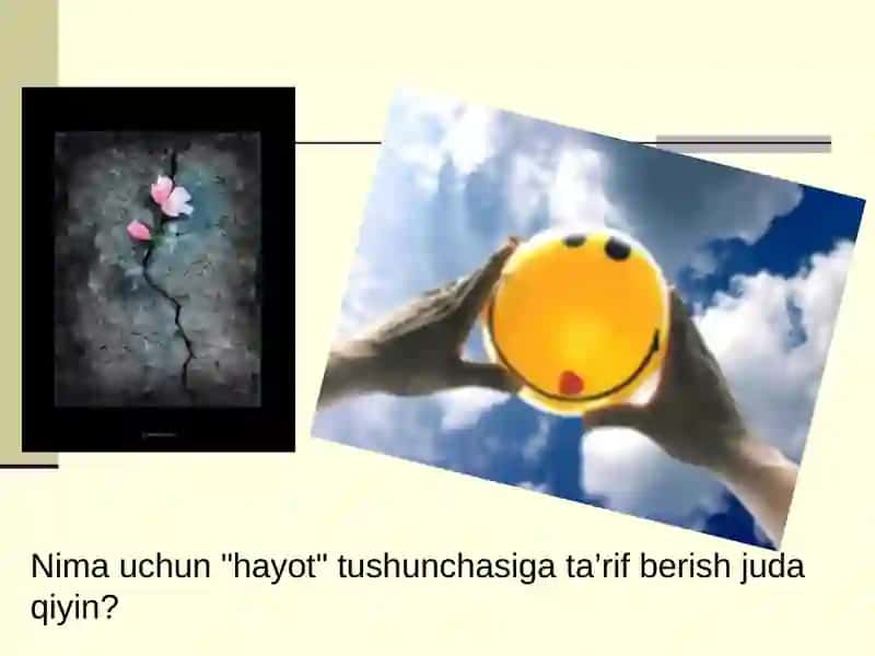HAYOT MOHIYATI VA TIRIKLIKNING XUSUSIYATLARI 2