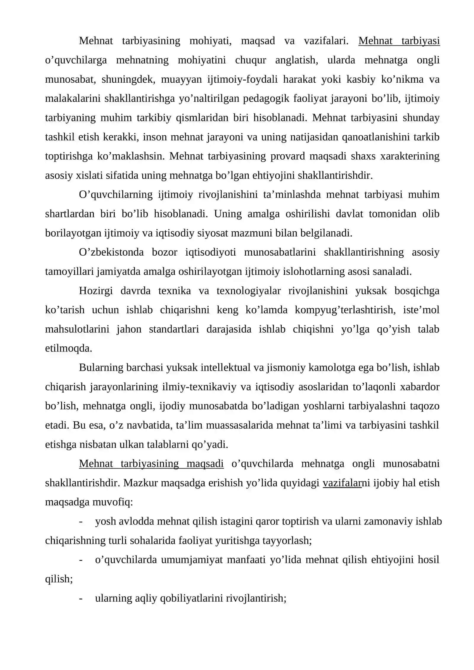 MEHNAT TARBIYASI 2