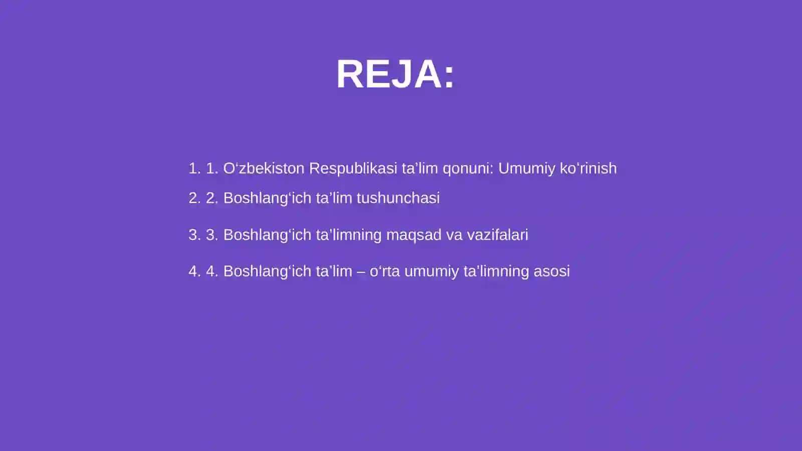 O‘zbekiston Respublikasi Talim togrisidagi qonuni 2