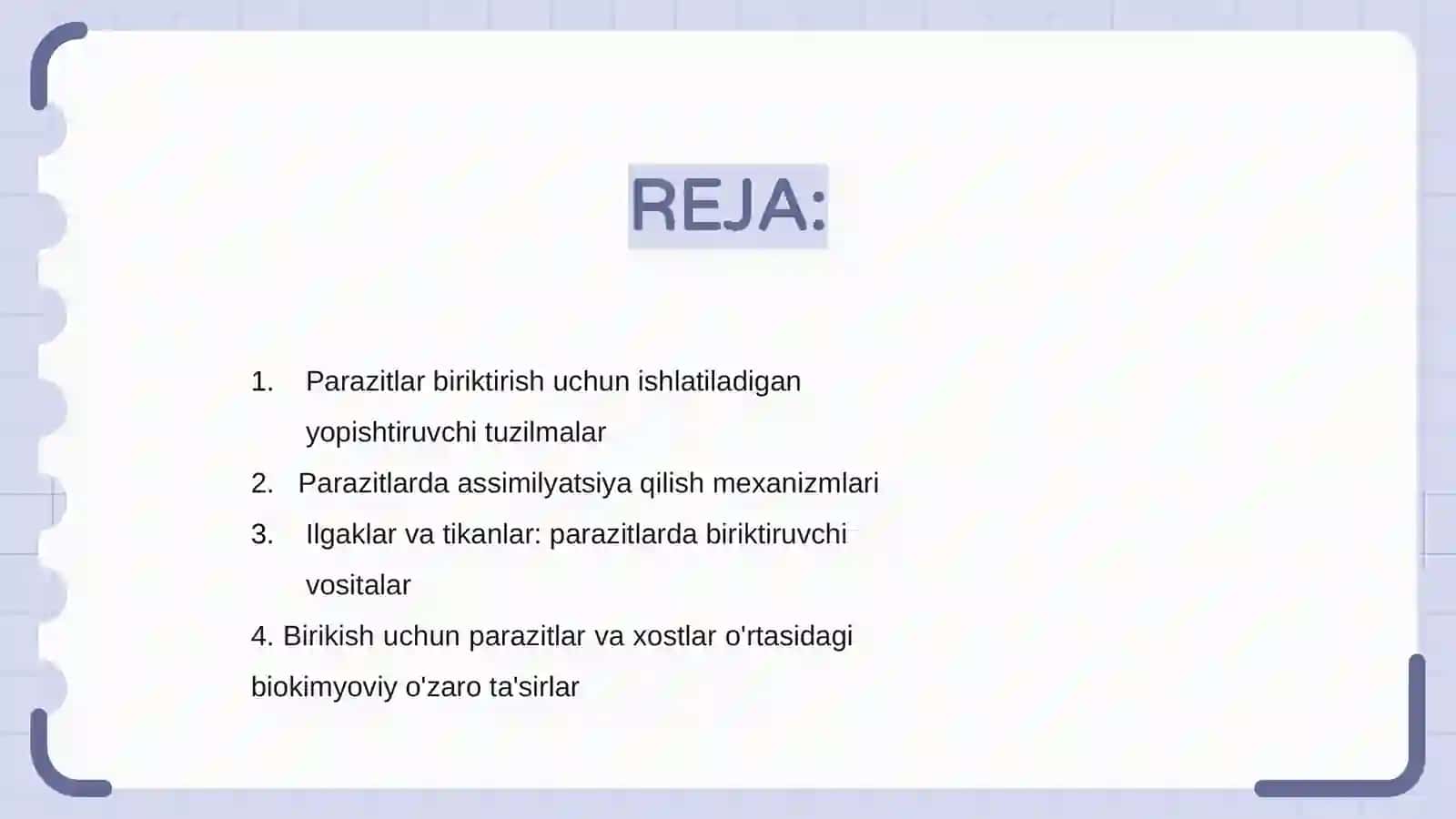 Parazitlarni xoʻjayinlari bilan bogʻlanish shakllari 2