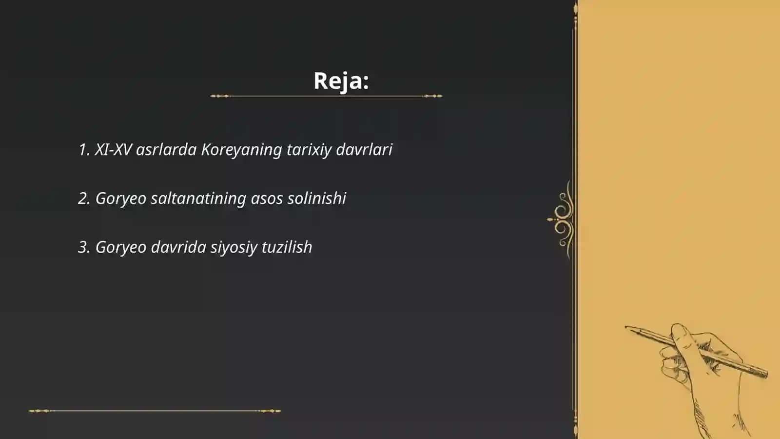 XI-XV asrlarda Koreyaning tarixiy davrlari 2