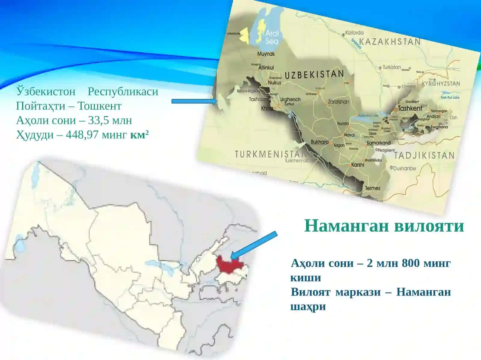 НАМАНГАН ВИЛОЯТИ ҲАҚИДА ҚИСҚАЧА МАЪЛУМОТ 2