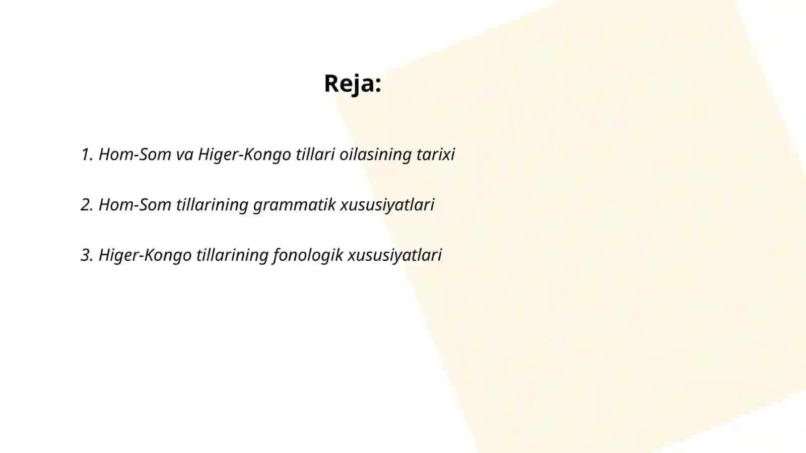 Hom-Som va Higer-kongo tillari oilasi 2