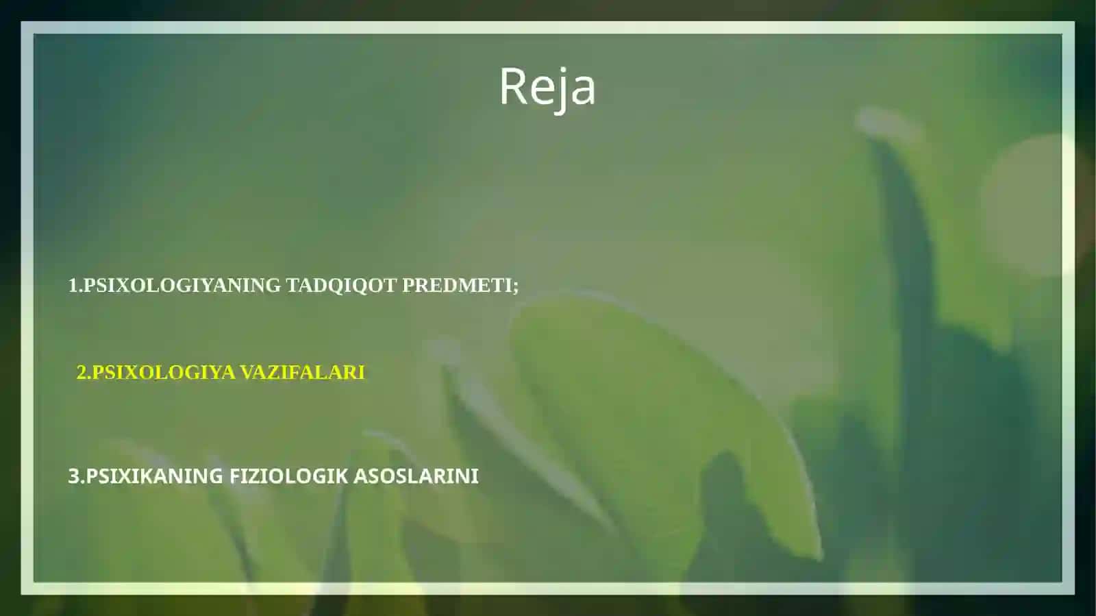 Psixologiya va vazifalari 2