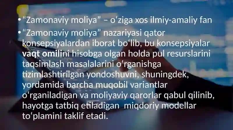 Zamonaviy moliya 2