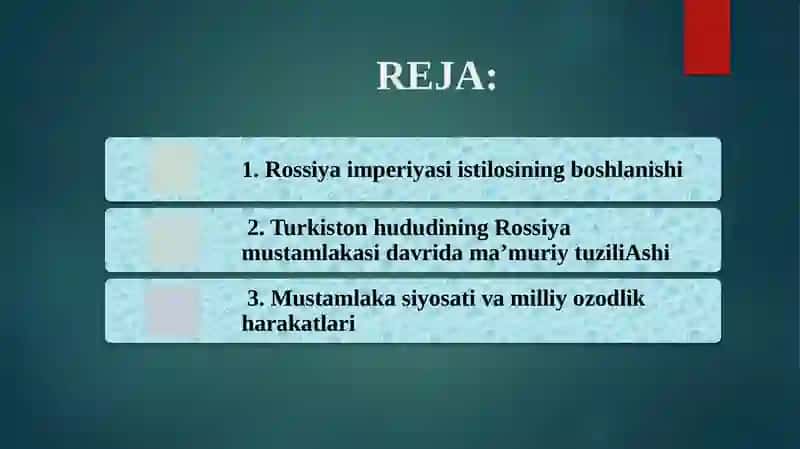 Rossiya mustamlakasi davrida Turkiston 2