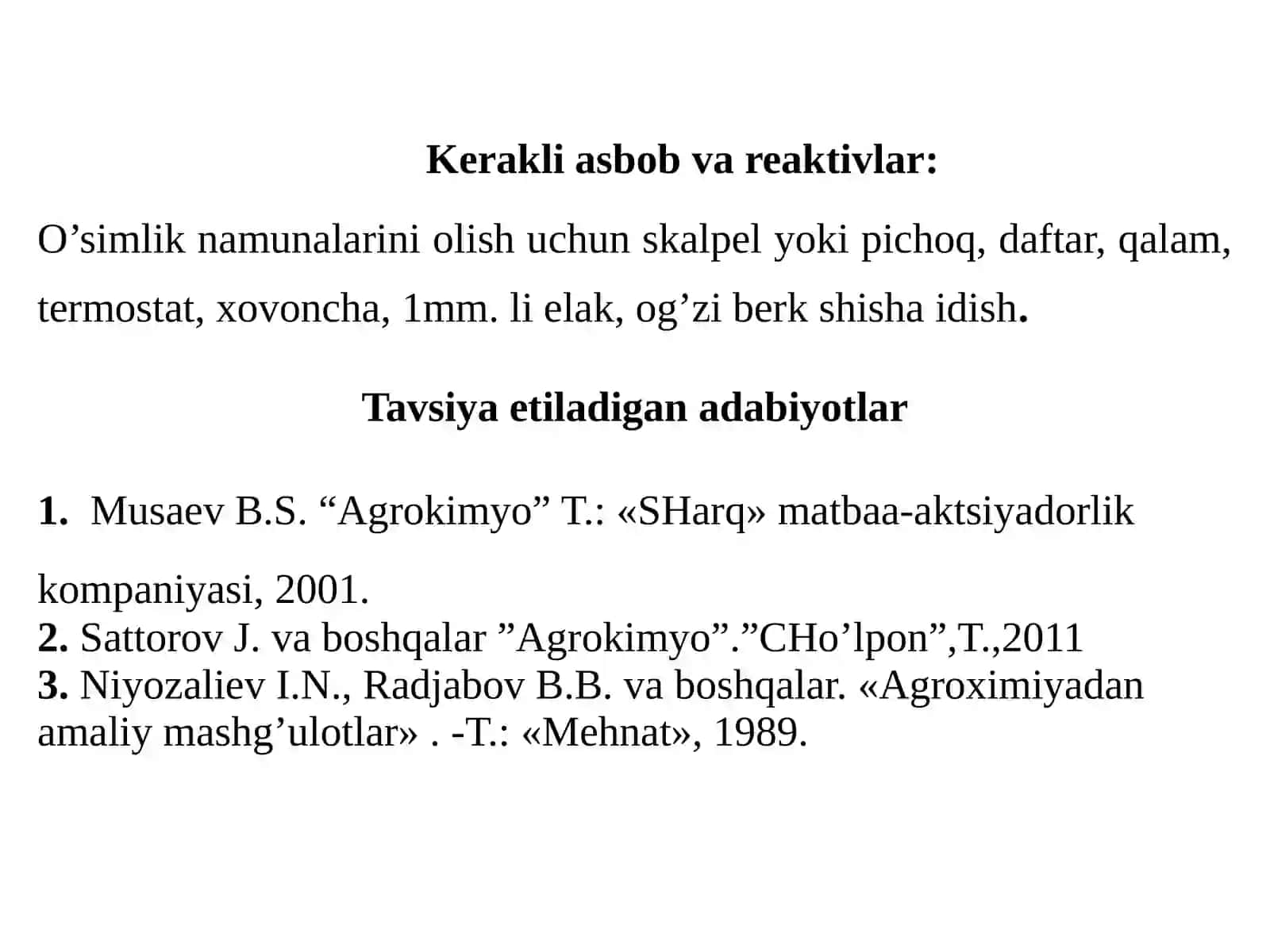 O'simlikni elemek 2