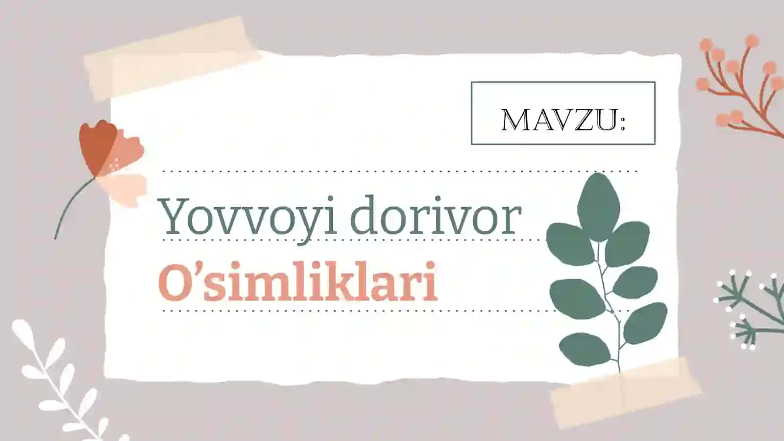 Yovvoyido'rlar (Dorivoro’lar) 2