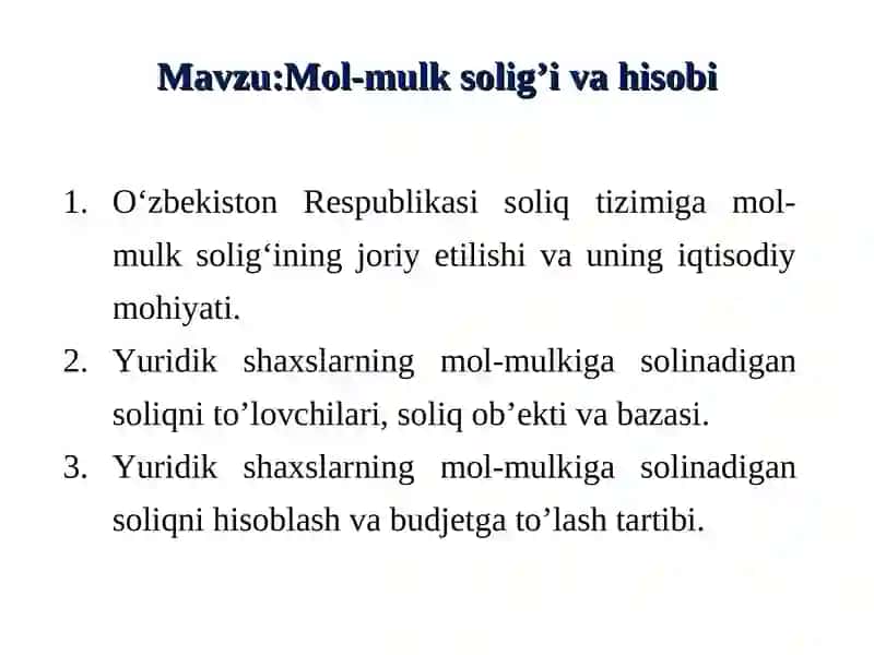 Soliq tizimi 2