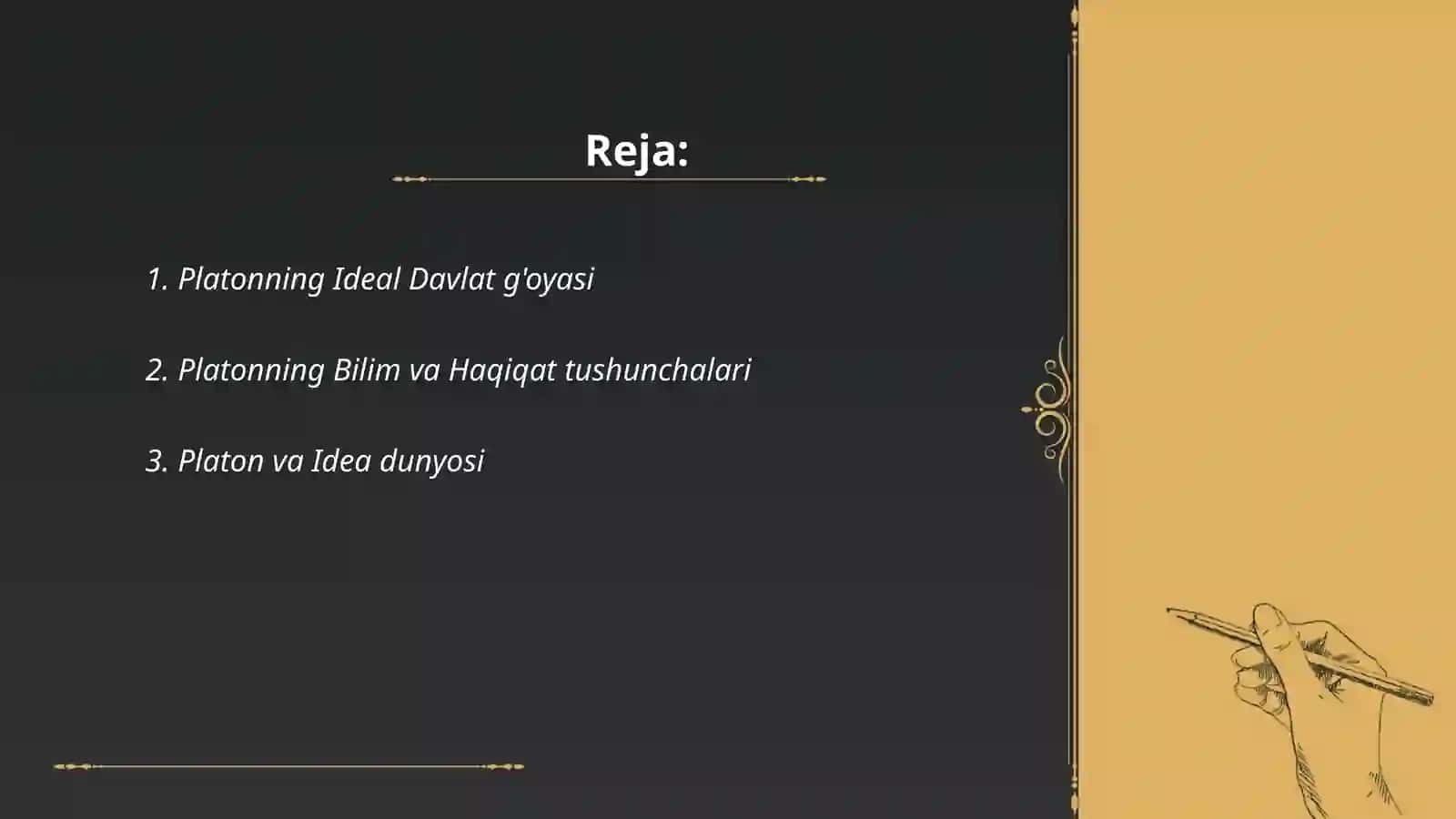 Platonning falsafiy qarashlari 2