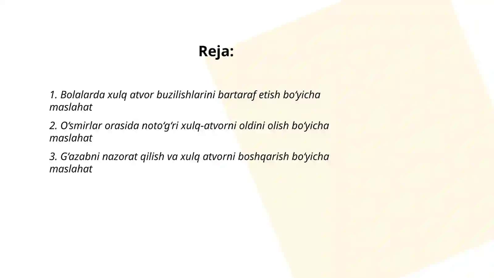 Bolalarda xulq-atvor buzilishlarini bartaraf etish 2