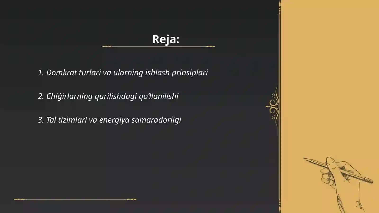 Domkrat, chiģir va tallar 2