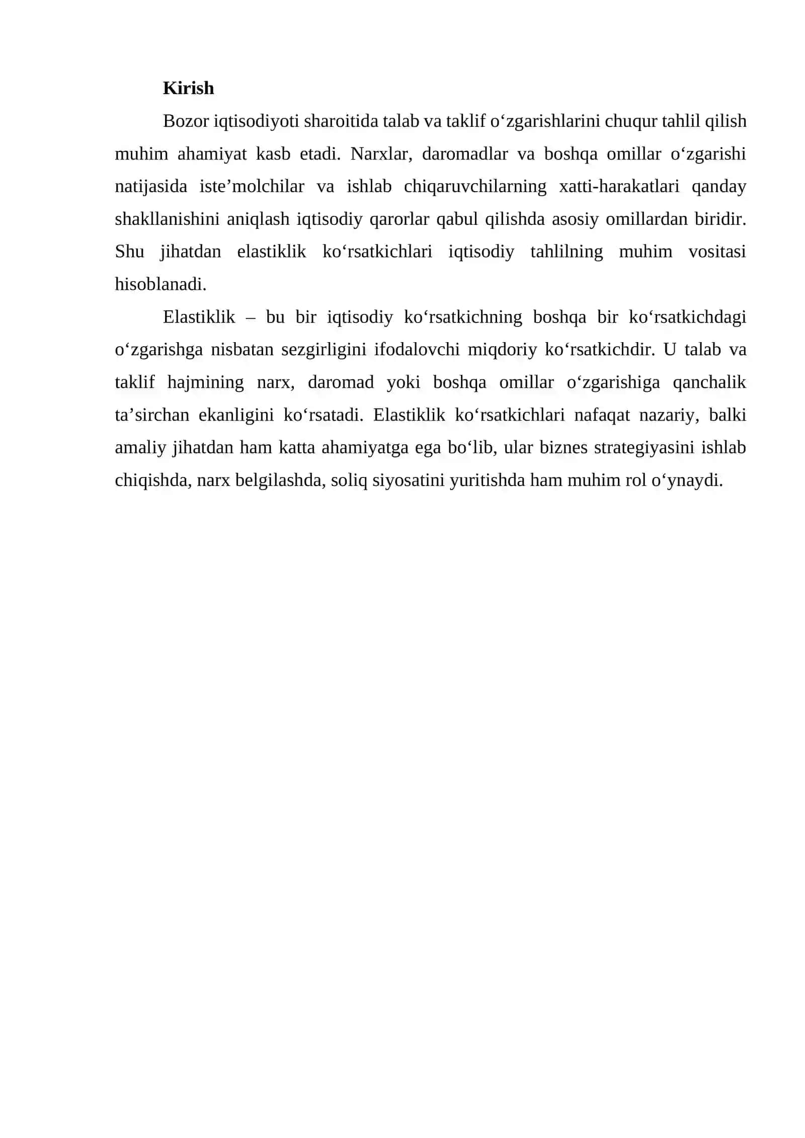 ELASTIKLIK KO‘RSATKICHLARINING AMALIY AHAMIYATI 2