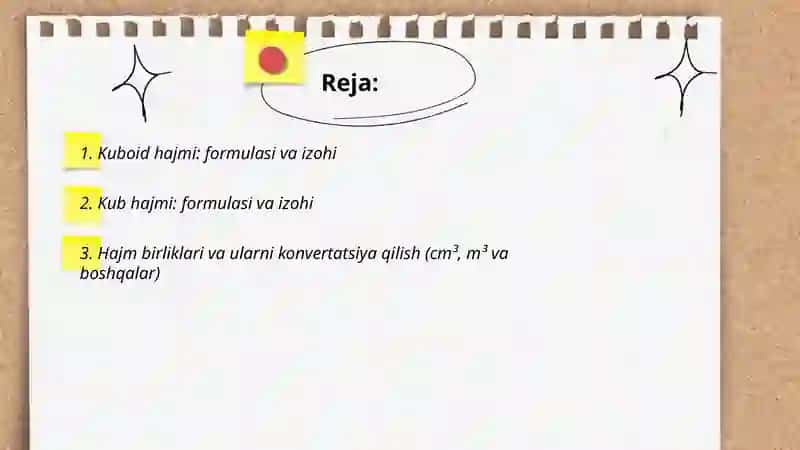 Kuboid va kubni hajmini topish 2