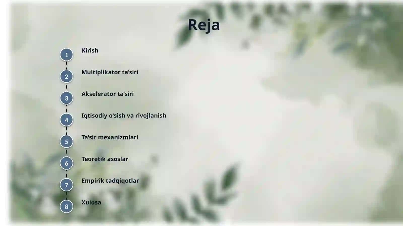 Multiplikator va akselerator ta’sirining iqtisodiyotdagi o’rni. 2