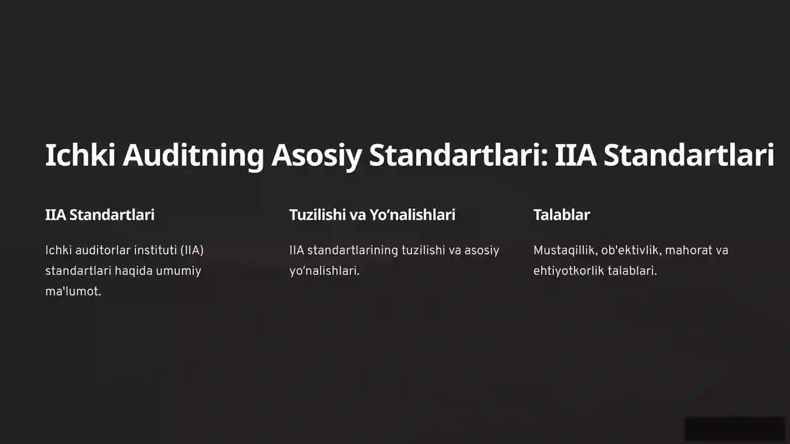 IIA Standartlari 2