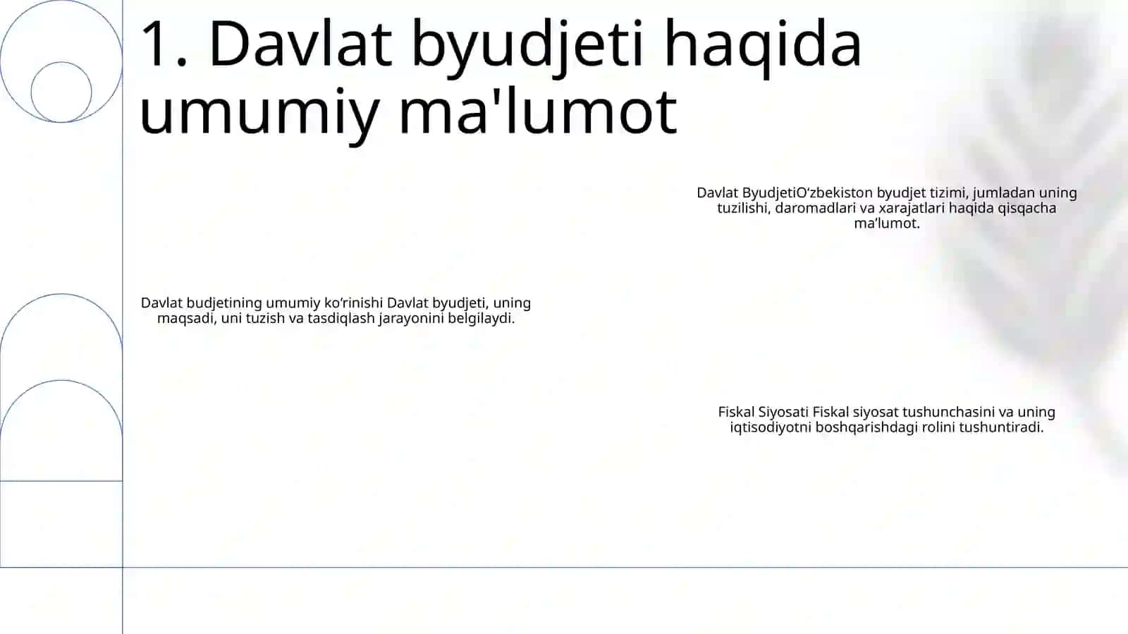 Davlat Byudjeti Va Fiskal Siyosati 2