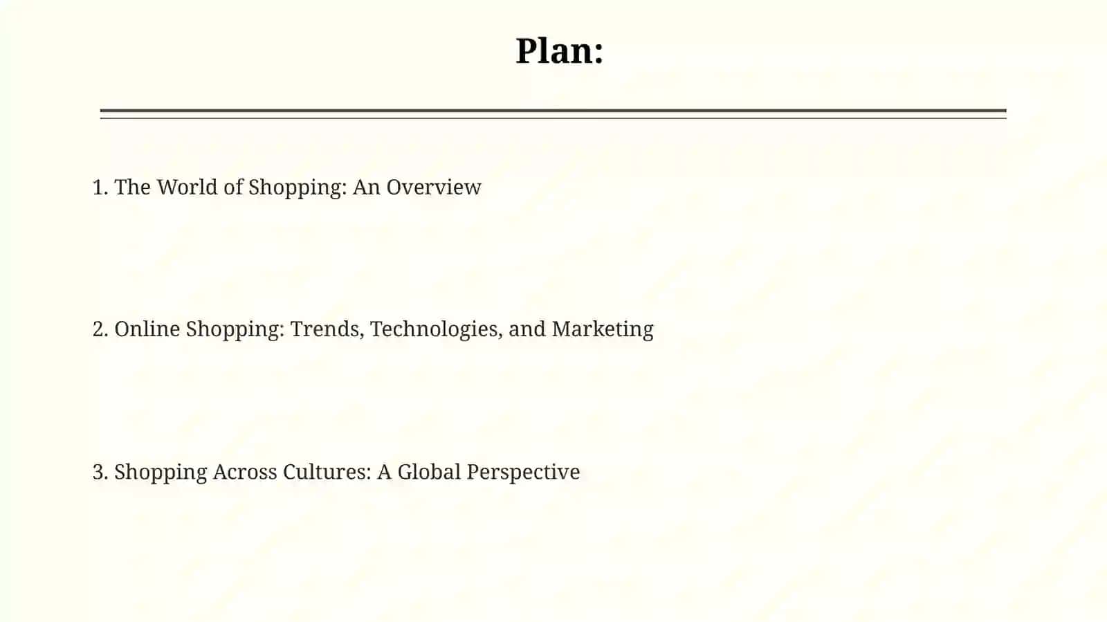 The World of Shopping: An Overview 2