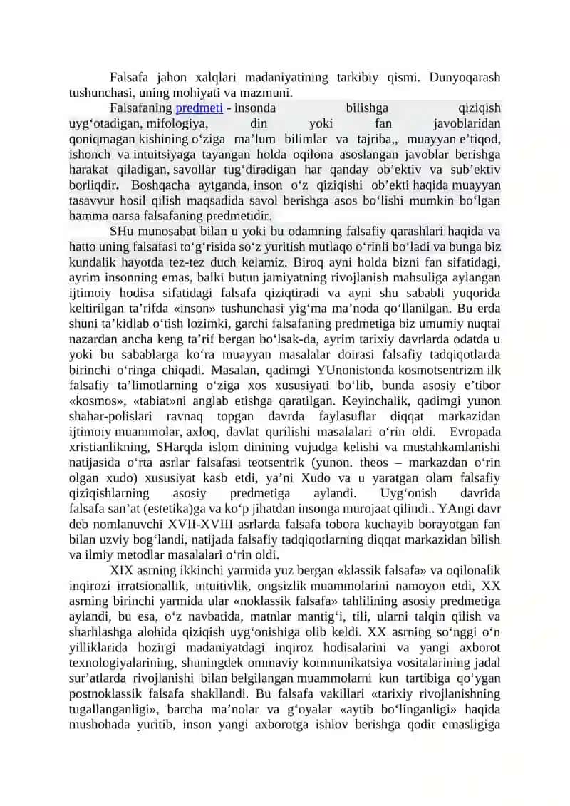 Falsafa jahon xalqlari madaniyatining tarkibiy qismi 2