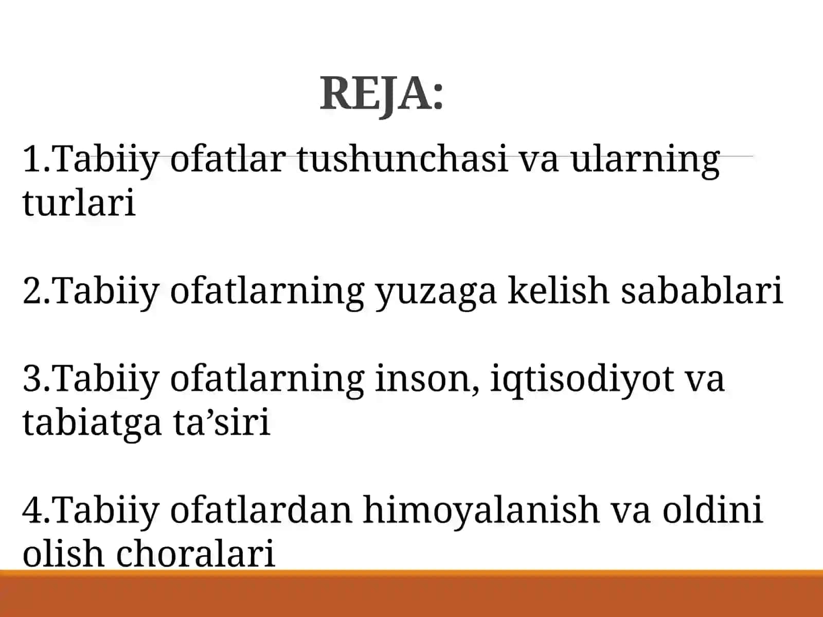 Tabiiy ofatlar va ularning oqibatlari 2