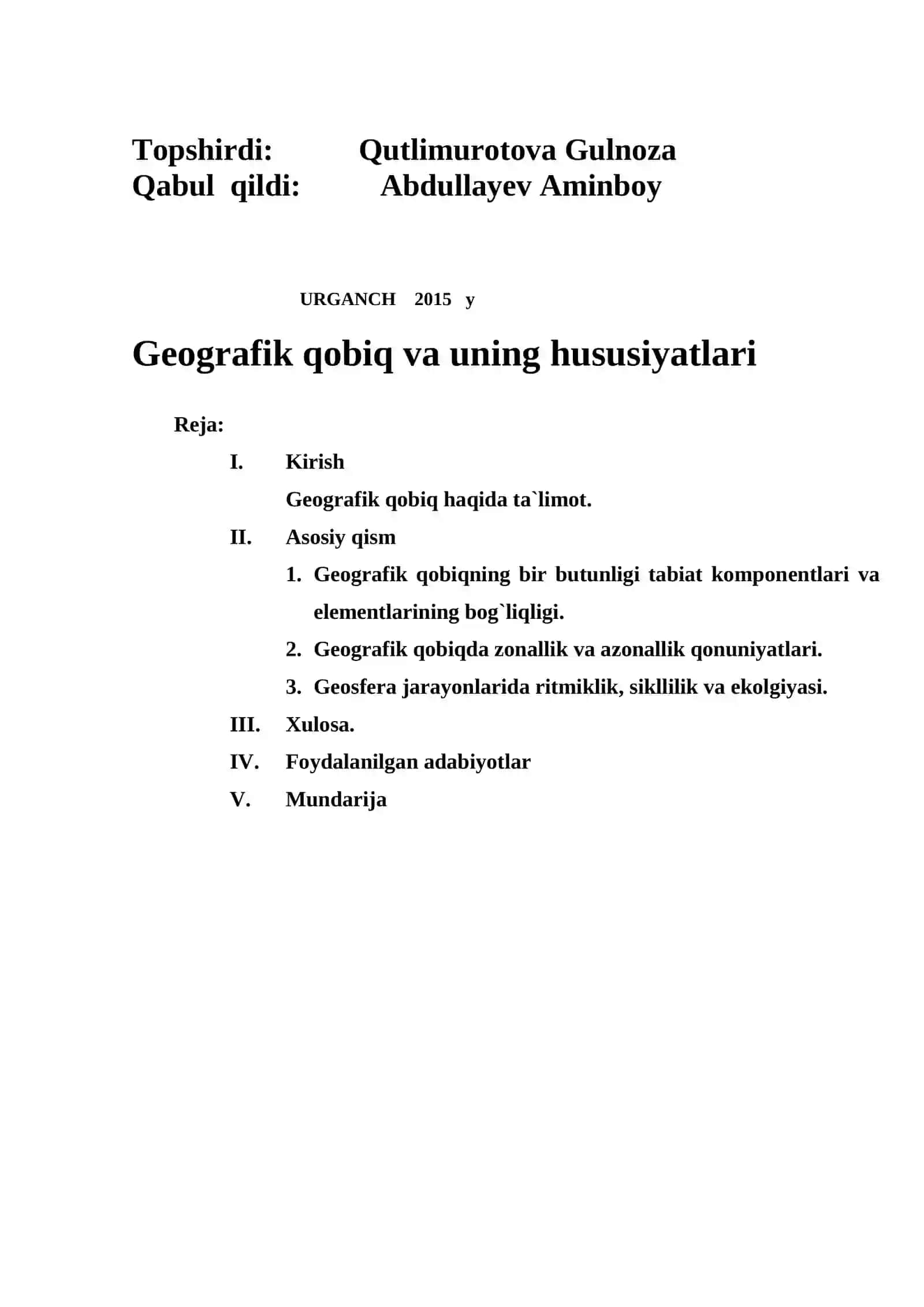 Geografik qobiq va uning xususiyatlari 2