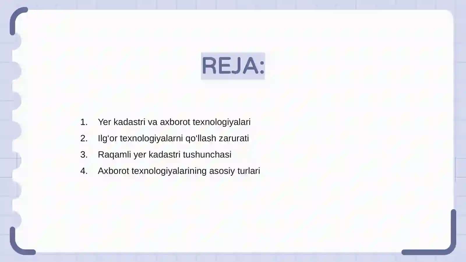 Yer kadastri va axborot texnologiyalari 2