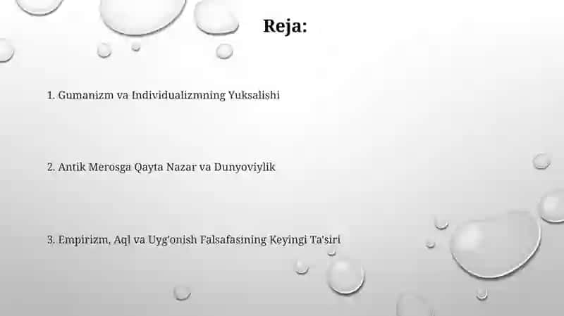 Uygʻonish davri falsafasining xususiyatlari 2