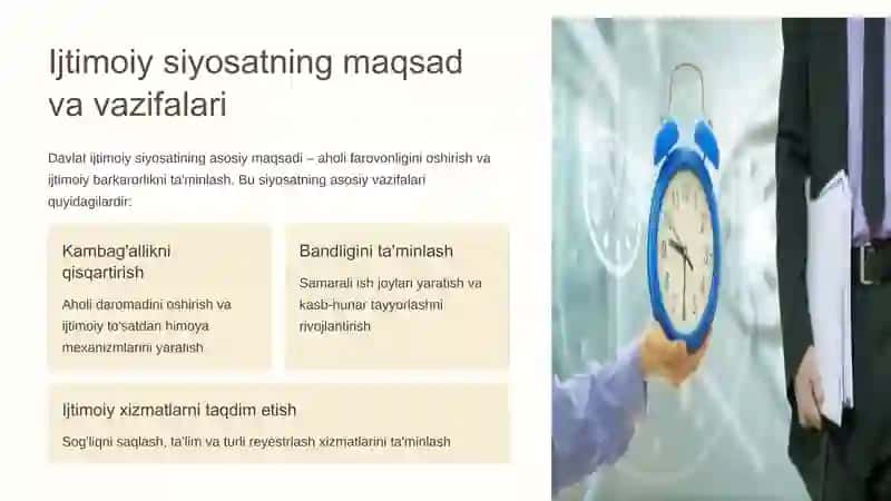 Davlatning ijtimoiy siyosati 2