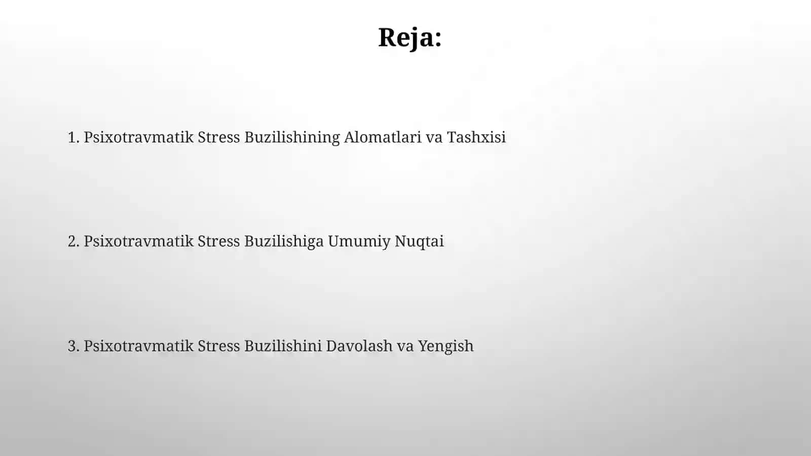 Psixotravmatik Stress Buzilishlari 2